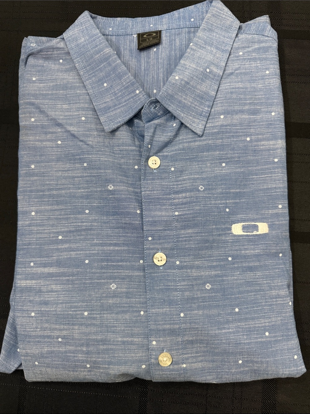 Oakley Light Blue Dot Print Button-Down Shirt